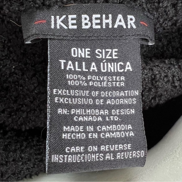 IKE BEHAR Black Striped Poncho Open Front Shawl Sweater Cape Women One Size Chic - Picture 7 of 7